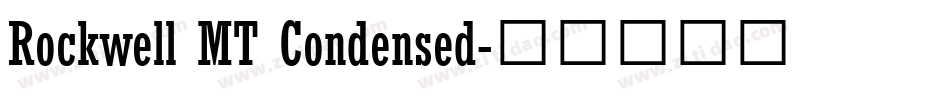 Rockwell MT Condensed字体转换